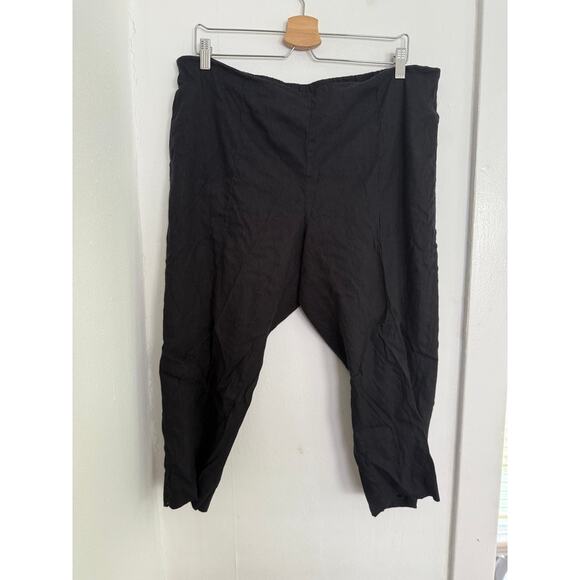 J. Jill Linen Stretch Women's Black Crop Pants | Size XL Petite - Picture 1 of 4